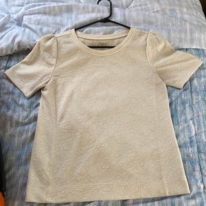 Loft White Textured Top